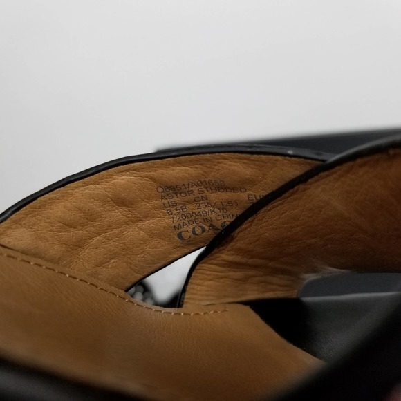 Coach Astor studded black sandal clogs - Picture 5 of 9